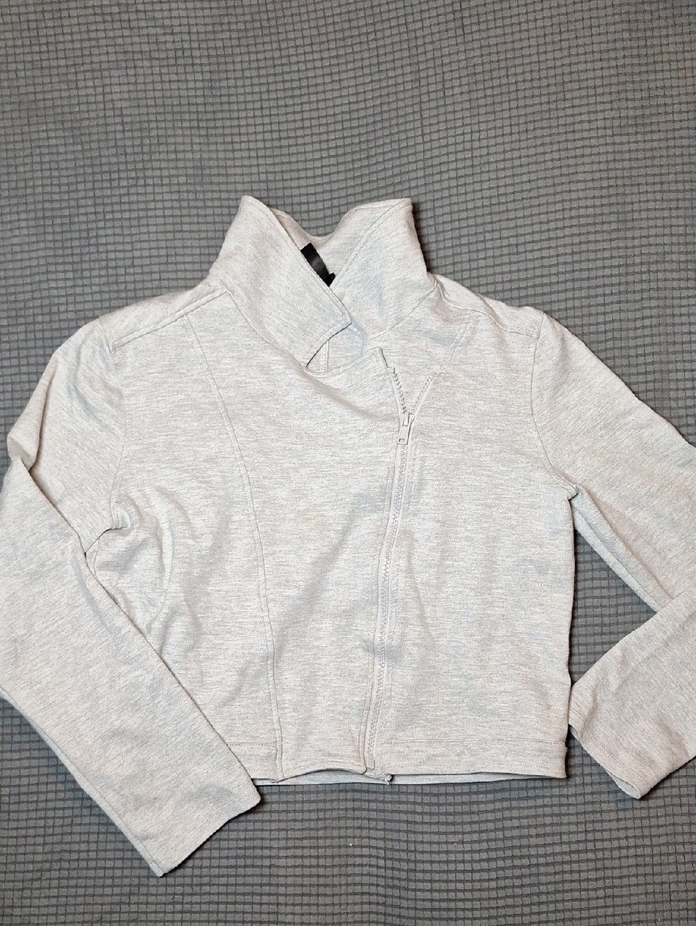 Kids Light Gray Zip-Front Hoodie Sweatshirt - Picture 1 of 8